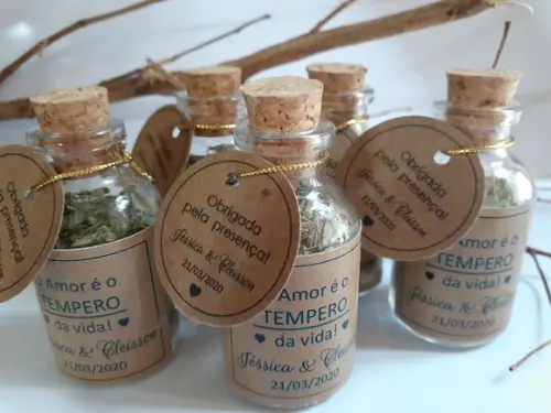 Garrafinhas com Tempero - Lembrancinha Casamento