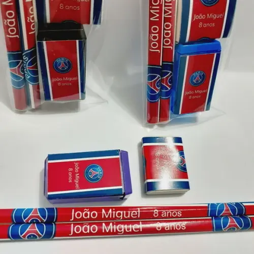 Kit Escolar 2 Lapis + 1 Borrachas + 1 Apontador Psg
