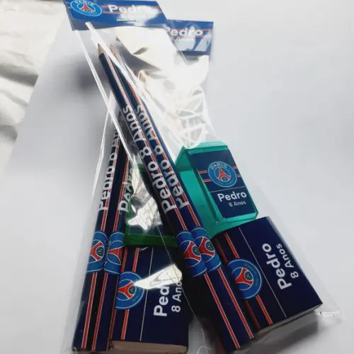 Kit Escolar 1regua+1lápis+1borracha+1apontador Time