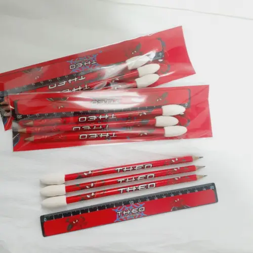 Kit Escolar 3 Lapis com Ponteira Borracha + 1 Regua Avengers