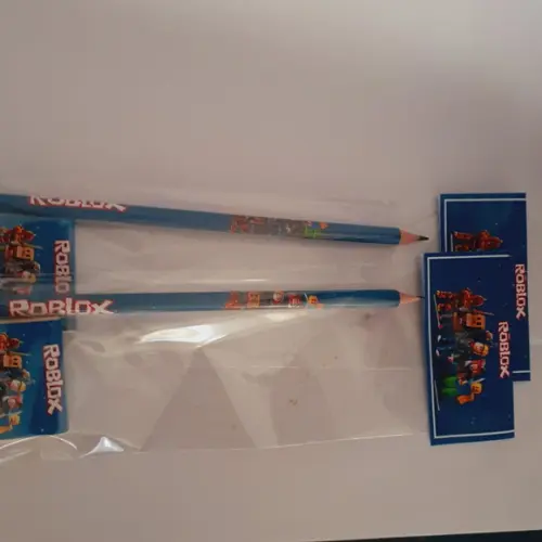 Kit Escolar 3 Lapis + 2 Borrachas Roblox
