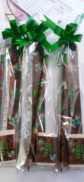 Kit Escolar Lápis +borracha + Régua Personalizado