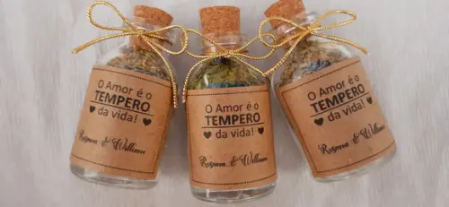 Lembrancinha Casamento - Tempero Garrafinhas 50ml