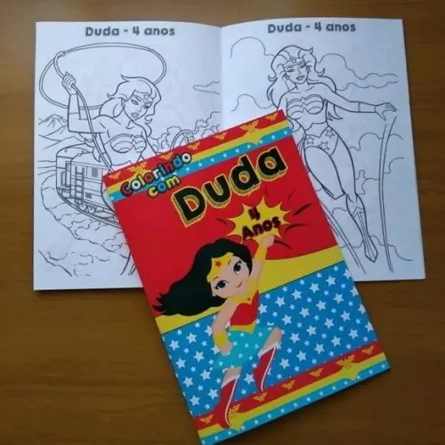 Porta Lápis Colorido + Revistinha de Colorir Personalizado