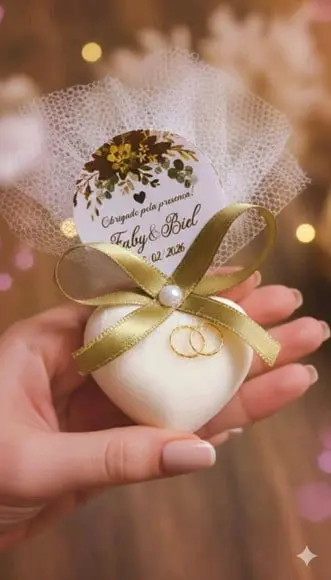 100 Lembrancinha Casamento Sabonete com Mini Alianças