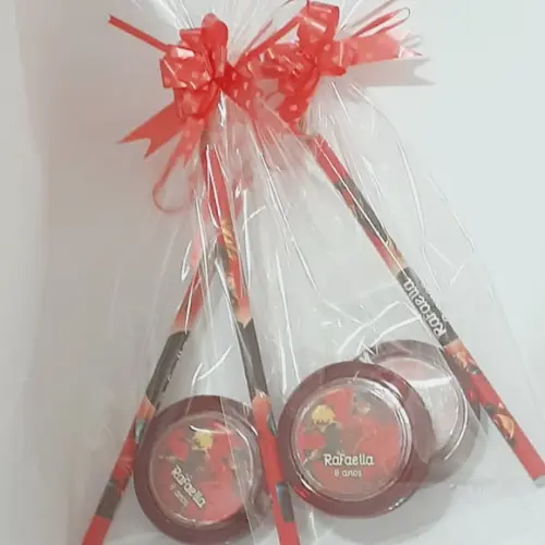 15 Kit Lembrancinha Ioiô+lápis Personalizados