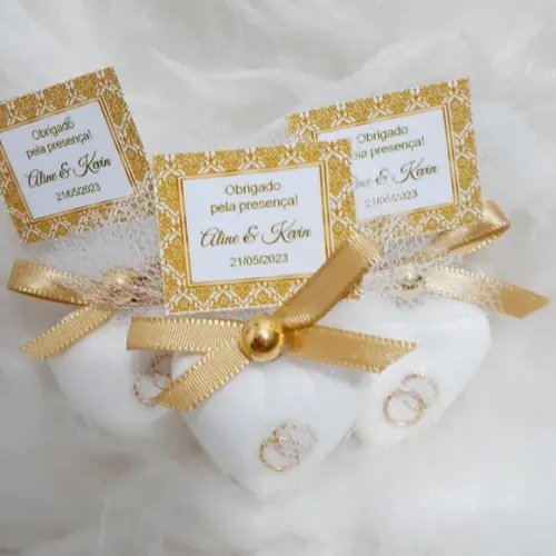 130 Lembrancinha Casamento Sabonete com Mini Alianças