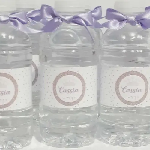20 Garrafinhas de Agua com Rotulo Personalizado