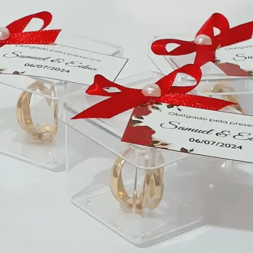 30 Caixinha com Par de Alianças Lembrancinhas Casamento