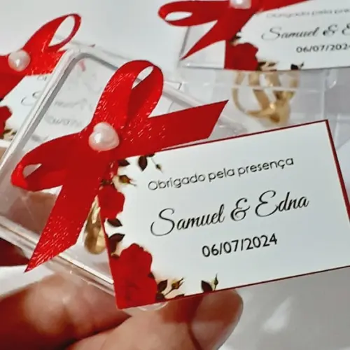 30 Caixinha com Par de Alianças Lembrancinhas Casamento
