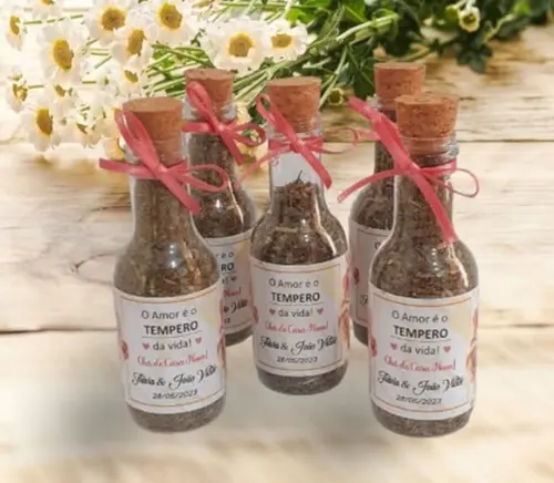 30 Garrafinhas para Tempero - Lembrancinha Casamento