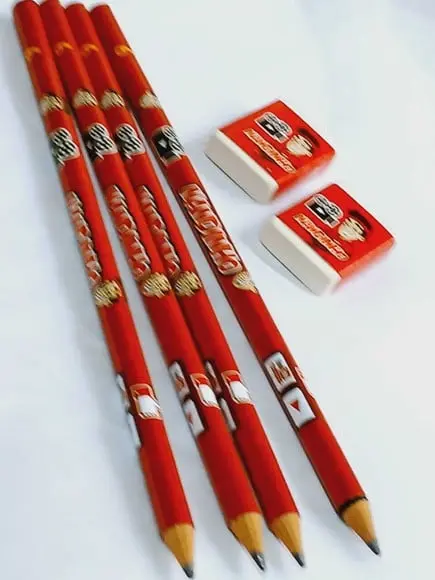 30 Kit Escolar 2 Lápis + 1 Borracha Personalizado