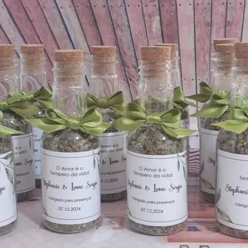 40 Garrafinhas Decorada - Lembrancinha Casamento 50gr