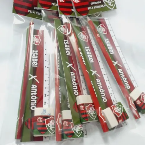 45 Kit Escolar Lapis+borracha+regua Personagens