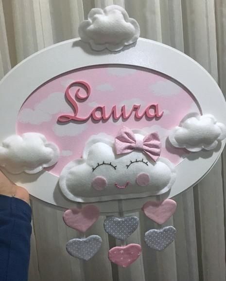 Enfeite de Porta de Maternidade Chuvinha de Amor