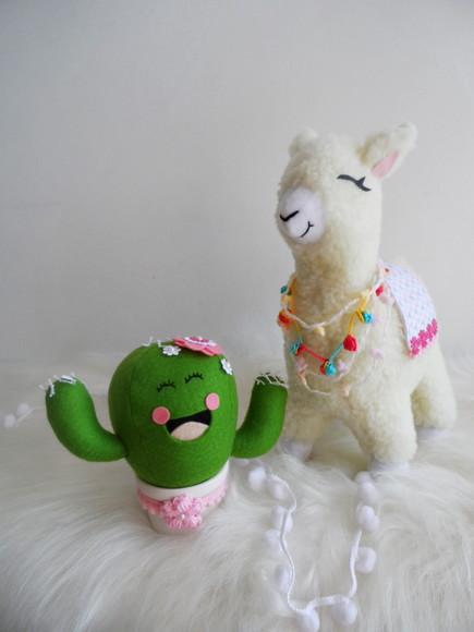 Lhama + Cacto Decoração