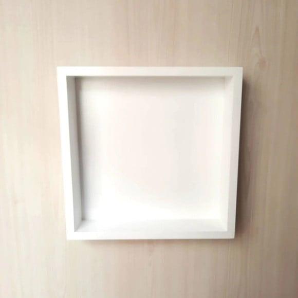 Nicho 35x35x6 Quadrado Branco Porta Maternidade