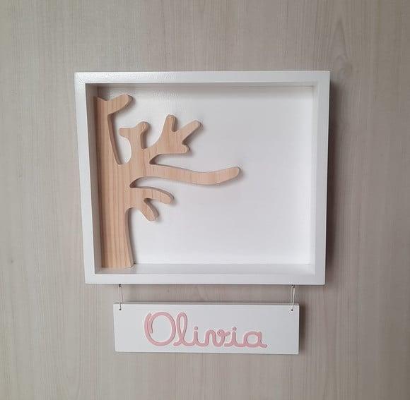 Nicho Porta Maternidade com Nome e Meia Árvore