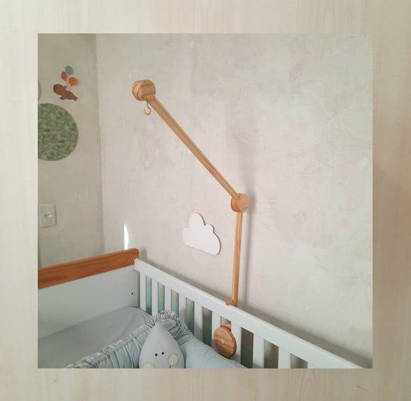 Suporte para Móbile Pinus Envernizado ou Branco