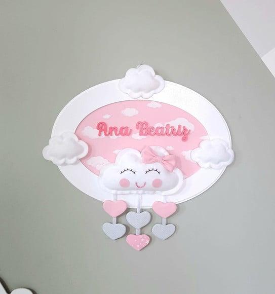 Enfeite de Porta de Maternidade Chuvinha de Amor