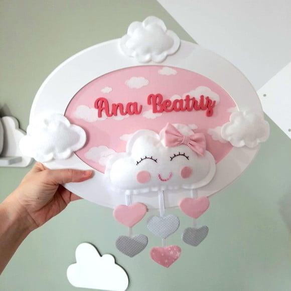 Enfeite de Porta de Maternidade Chuvinha de Amor