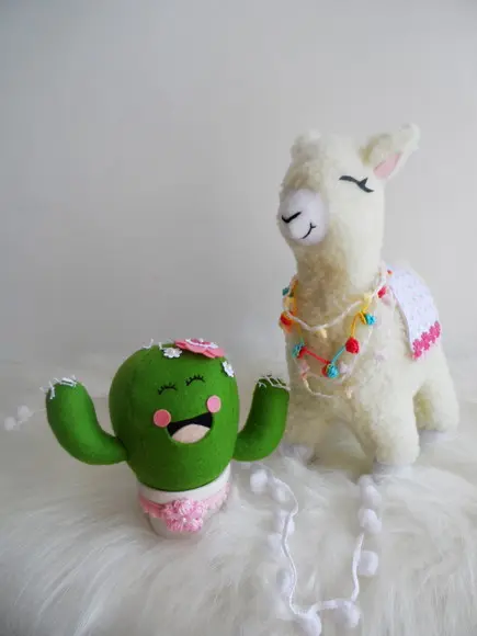 Lhama + Cacto Decoração