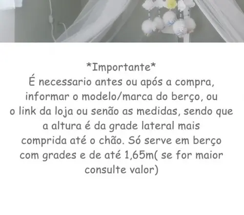 Mosquiteiro para Berço com Suporte