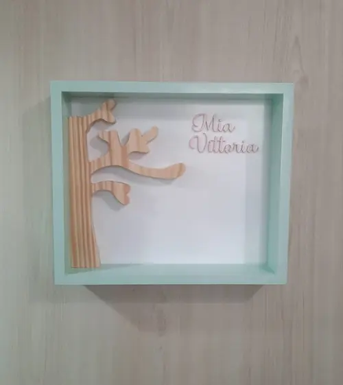 Nicho Porta Maternidade com Meia Árvore e Nome