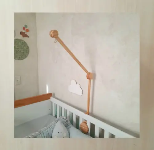 Suporte para Móbile Pinus Envernizado ou Branco