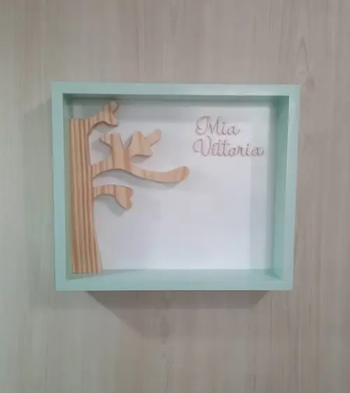 Nicho Porta Maternidade com Meia Árvore e Nome