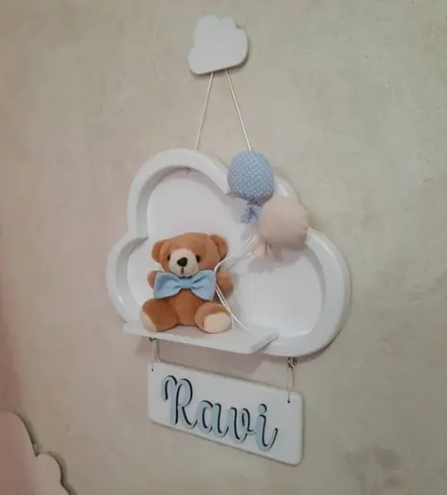 Porta Maternidade Ursinho com Balões