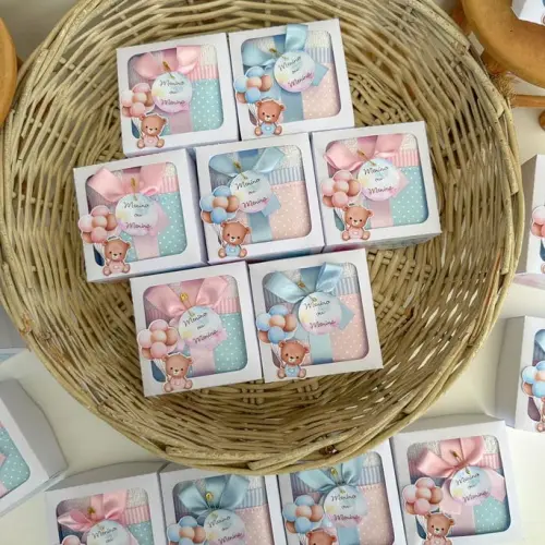 Toalhinhas de Mão Lembrancinhas Chá Revelação