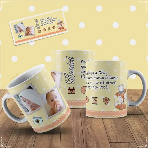 CANECA PORCELANA PERSONALIZADA NASCIMENTO