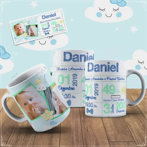 CANECA PORCELANA PERSONALIZADA NASCIMENTO