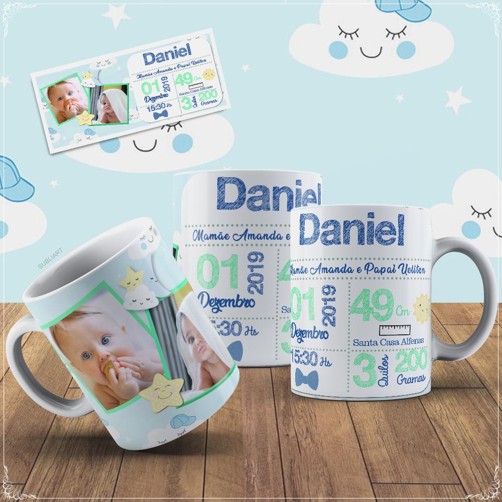 CANECA PORCELANA PERSONALIZADA NASCIMENTO