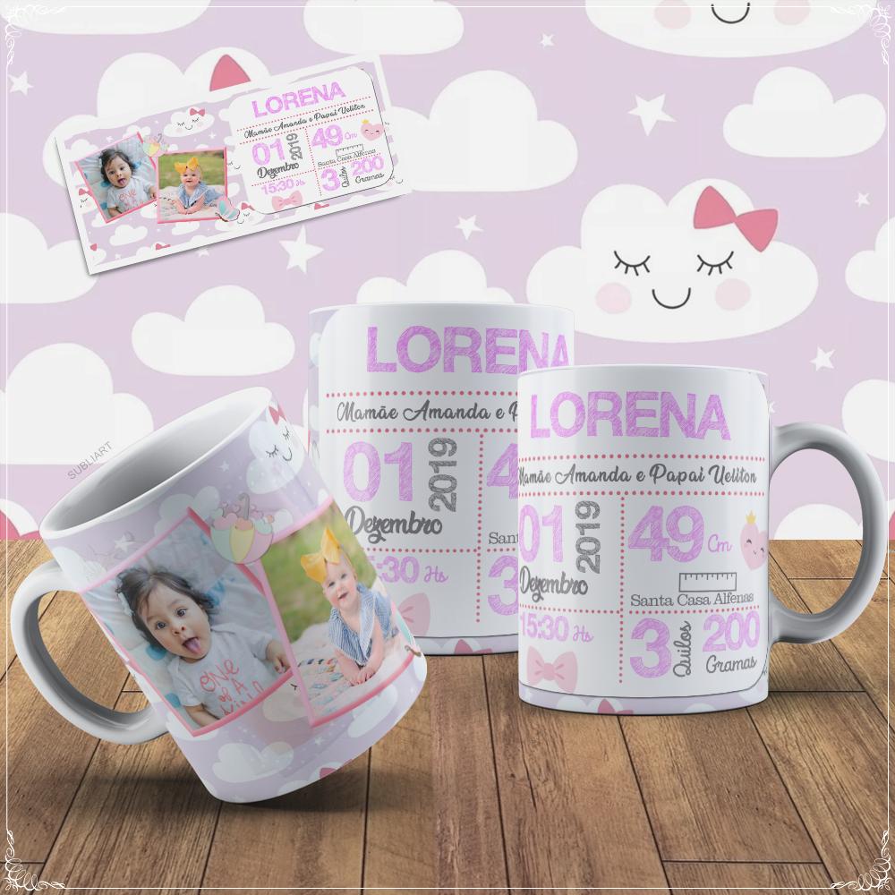 CANECA DE PORCELANA PERSONALIZADA NASCIMENTO