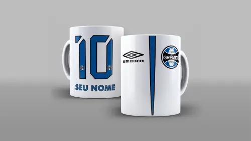 CANECA PERSONALIZADA PORCELANA CAMISA DE FUTEBOL  GREMIO