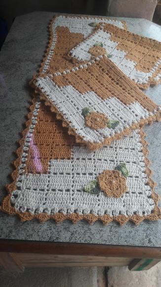 Tapete para Cozinha de Crochê