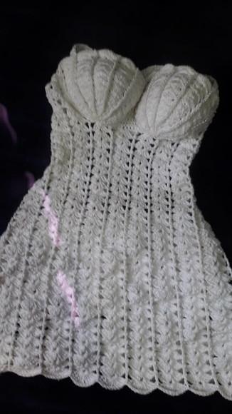 Vestido de Crochê Adulto Estilo Sereia