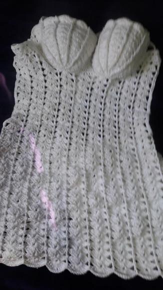 Vestido de Crochê Adulto Estilo Sereia