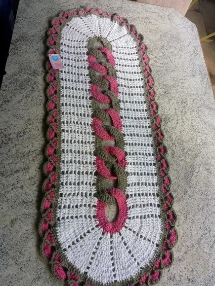 Passadeira de Crochê com Elos