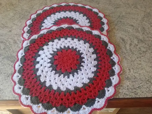 Sousplat Crochê Natalino (kit com 3)