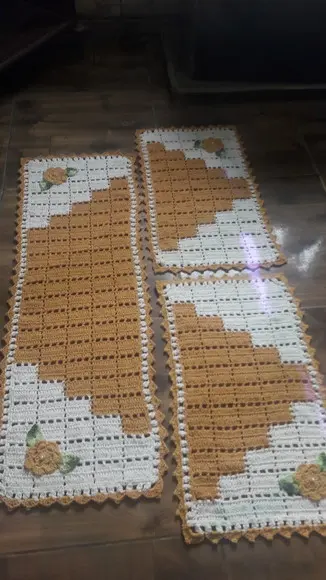 Tapete para Cozinha de Crochê