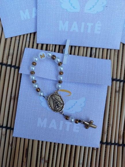 10 Mini Tercinhos Personalizados com Inicial para Nascimento