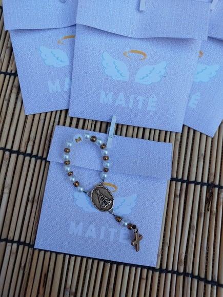 10 Mini Tercinhos Personalizados com Inicial para Nascimento