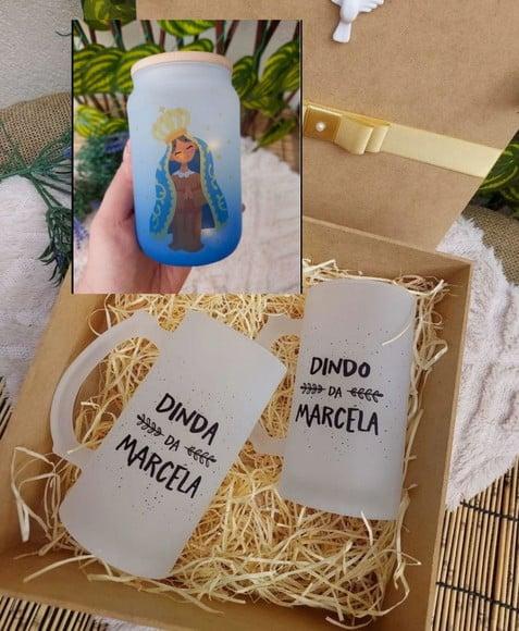 Caixa Padrinhos com Caneca de Chopp