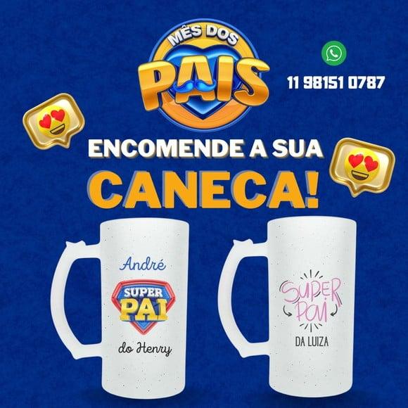 Caneca Chopp Personalizada Dia dos Pais