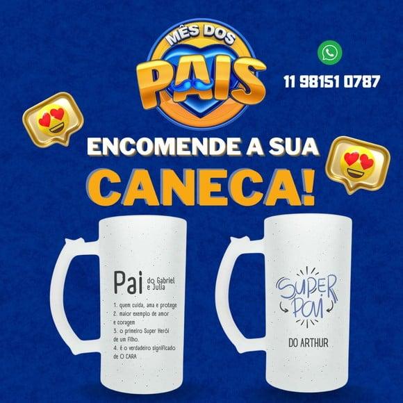 Caneca Chopp Personalizada Dia dos Pais