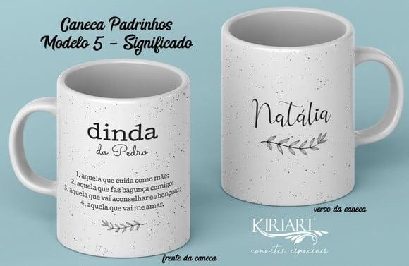 Caneca para Padrinhos de Batismo Unitário