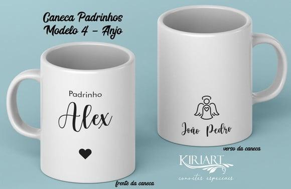 Caneca para Padrinhos de Batismo Unitário